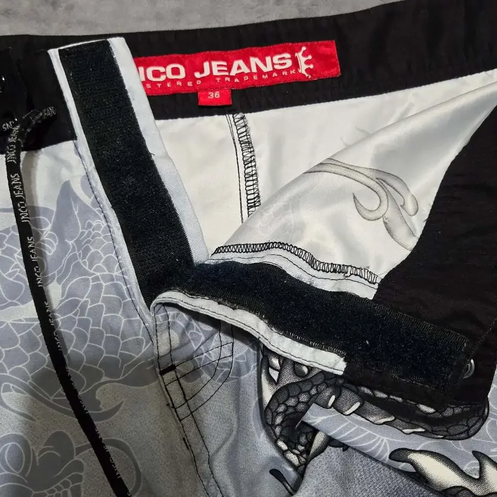 JNCO Jeans Men's Dragon Print Board Shorts